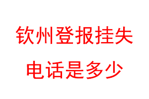 钦州登报挂失电话是多少联系爱起航登报网