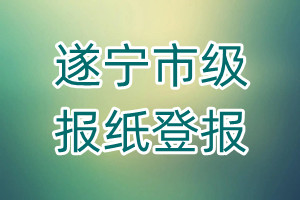 遂宁市级报纸登报