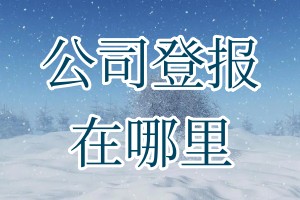 公司登报在哪里