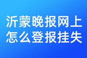沂蒙晚报网上怎么登报挂失